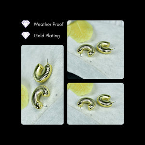 Mayii 3/4 Textured Round CCB Earrings – One Size - Mayii - Mayii