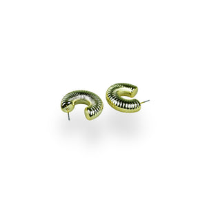 Mayii 3/4 Textured Round CCB Earrings – One Size - Mayii - Mayii