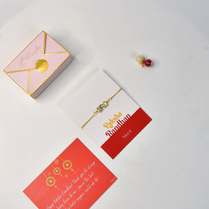 Mayii Exquisite BRO Rakhi Pack of 1 with Roli Chawal and Greeting card combo for Raksha Bandhan and Gifting - Mayii - Mayii