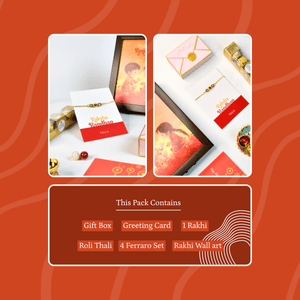 Mayii Exquisite Tri Red Green Rakhi Pack of 1 with Roli Chawal and Greeting card combo for Raksha Bandhan and Gifting - Mayii - Mayii