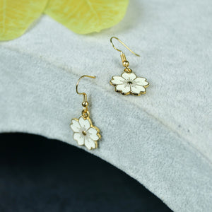 MAYII Floral White Gold Stainless Steel Earrings - One Size - Mayii - Mayii