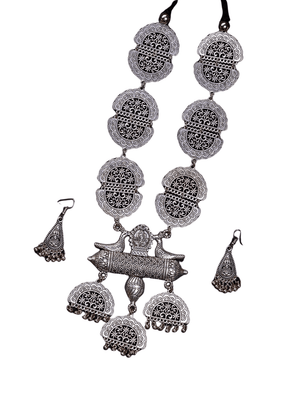 Mayii German Silver Ganesha Necklace – Handcrafted Religious Art - Mayii - Mayii
