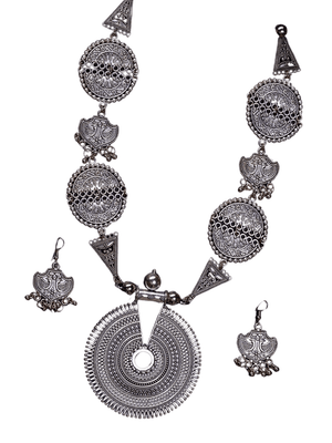 Mayii German Silver Necklace: Handcrafted Mandala Design - Mayii - Mayii