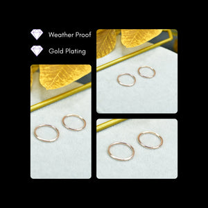 MAYII - Gold Circle Ring Set Stainless Steel - One Size - Mayii - Mayii