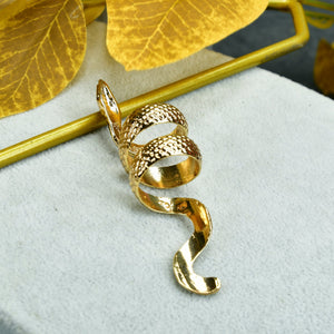 MAYII - Gold Stainless Steel Snake Shaped Ring - One Size - Mayii - Mayii