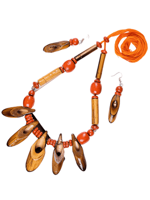 Mayii Handcrafted Bamboo Slice Necklace: Eco - Friendly Accessory - Mayii - Mayii