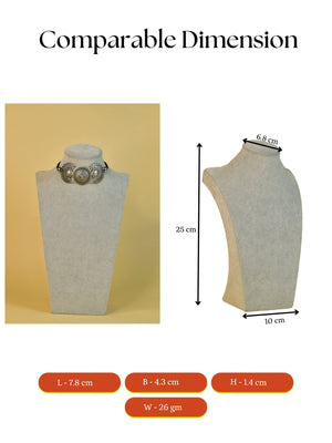 Mayii Handcrafted German Silver Choker: Triple Floral Design - Mayii - Mayii