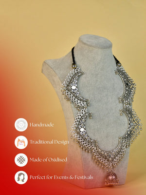 Mayii Handcrafted German Silver Necklace: Flower Petal Pattern - Mayii - Mayii
