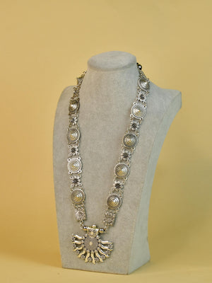 Mayii Handcrafted German Silver Necklace: Sun with Ten Rays - Mayii - Mayii