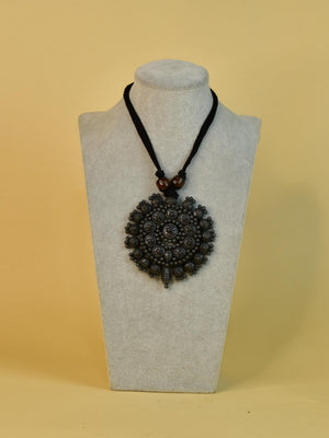 Mayii Handcrafted Terracotta Necklace: Large Flower Pendant - Mayii - Mayii