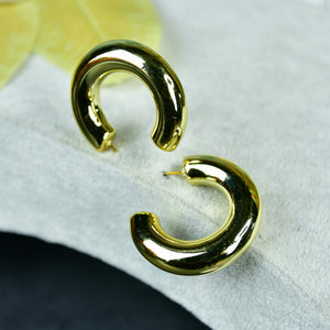 Mayii Small 3/4 Round Golden CCB Earrings – One Size - Mayii - Mayii