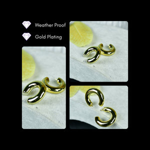 Mayii Small 3/4 Round Golden CCB Earrings – One Size - Mayii - Mayii
