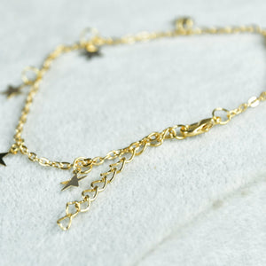 MAYII Star Chained Anklet - Gold - Stainless Steel - One Size - Mayii - Mayii