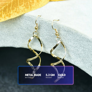 MAYII Twisted Gold Stainless Steel Earring Threads - One Size - Mayii - Mayii