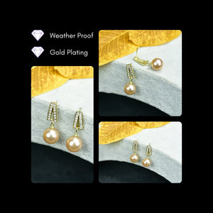 MAYII White Lining Gold Stainless Steel Earrings - One Size - Mayii - Mayii