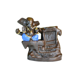 Artisan Blue Ganesh Smoke Fountain Tabletop Decor by Mayii - Unique Home Showpiece - MAYII - Mayii