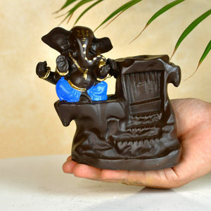 Artisan Blue Ganesh Smoke Fountain Tabletop Decor by Mayii - Unique Home Showpiece - MAYII - Mayii