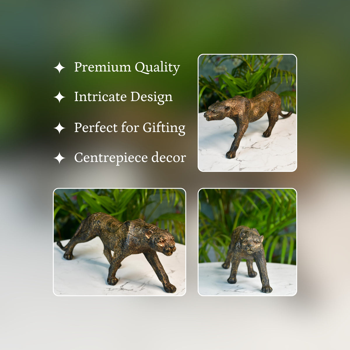 Elegant panther figurine for home by MAYII with intricate design and premium quality tabletop decor