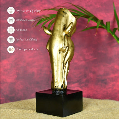 MAYII Gold Horse Statue for Home Tabletop Decor