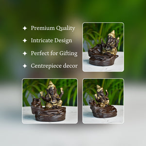 Golden Ganesh Smoke Fountain Tabletop Decor - MAYII - Mayii