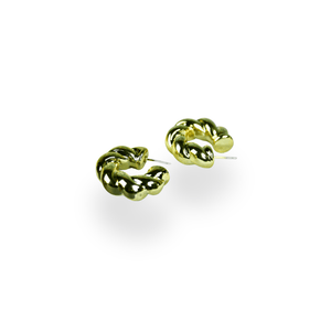 Mayii 3/4 Twisted Textured Round CCB Earrings – One Size - Mayii - Mayii