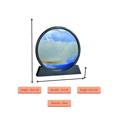 Mayii Circular Glass Sand Art – Elegant Moving Sand Sculpture for Trendy Home Decor & Gifts image 4