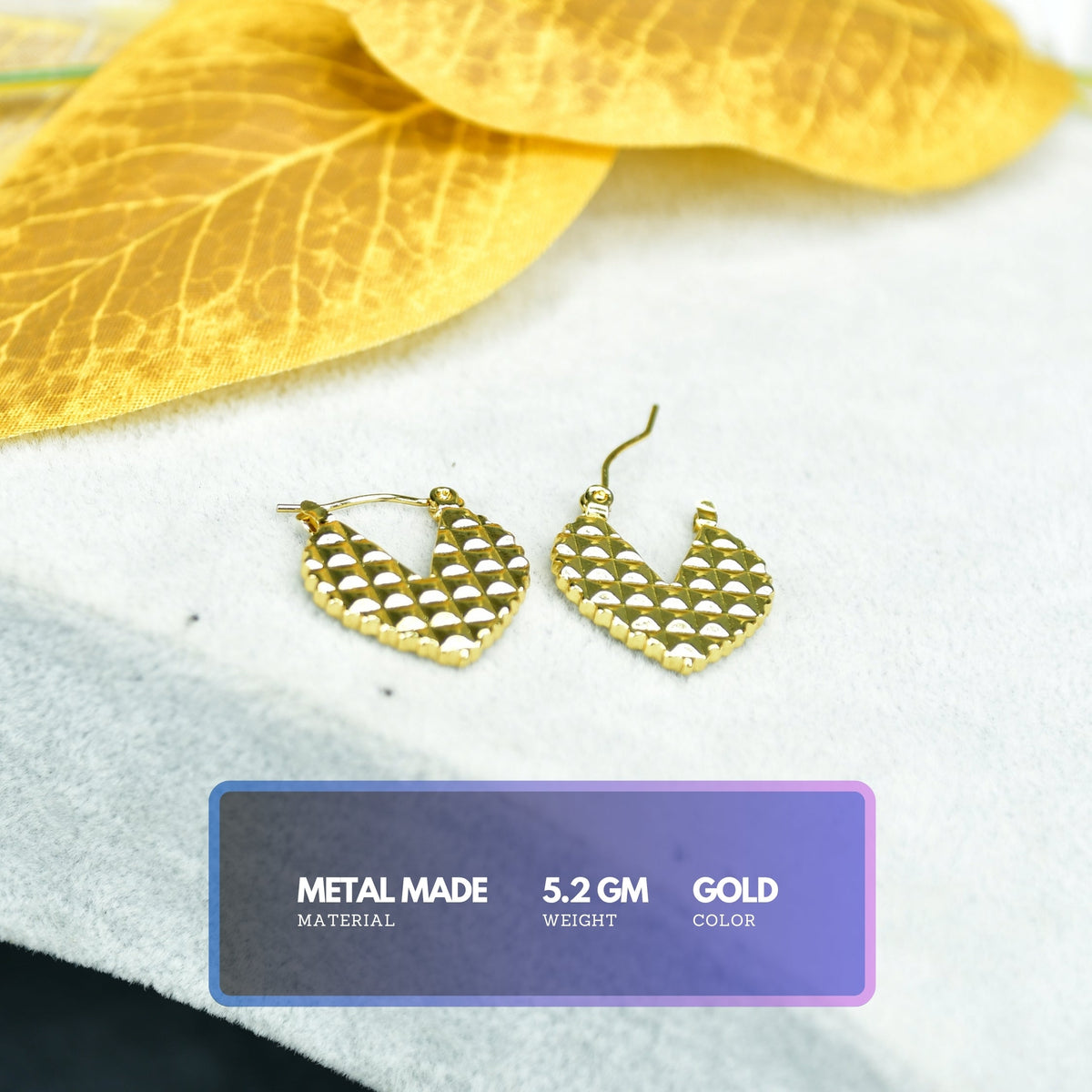 MAYII Ear Cut Petals Gold Stainless Steel Earrings - One Size - Mayii - Mayii