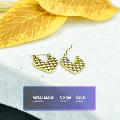 MAYII  Ear Cut Petals Gold Stainless Steel  Earrings -One Size