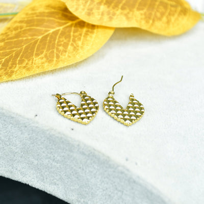 MAYII  Ear Cut Petals Gold Stainless Steel  Earrings -One Size
