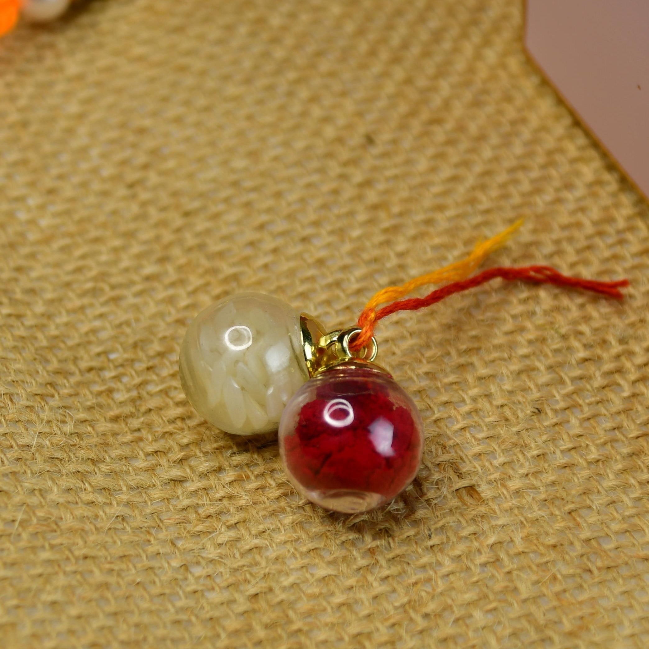 Mayii Exquisite BHAI Rakhi Pack of 1 with Roli Chawal and Greeting card combo for Raksha Bandhan and Gifting - Mayii - Mayii