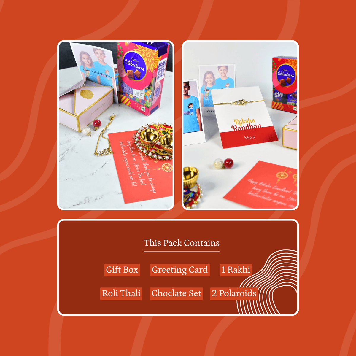 Mayii Exquisite BHAI Rakhi Pack of 1 with Roli Chawal and Greeting card combo for Raksha Bandhan and Gifting - Mayii - Mayii