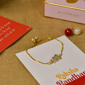 Mayii Exquisite BHAI Rakhi Pack of 1 with Roli Chawal and Greeting card combo for Raksha Bandhan and Gifting - Mayii - Mayii