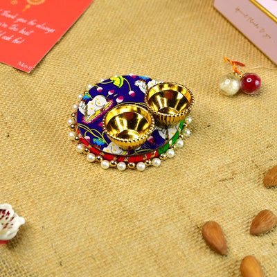 Mayii Exquisite Red Beads Rakhi Pack of 1 with Roli Chawal and Greeting card combo for Raksha Bandhan and Gifting image 3