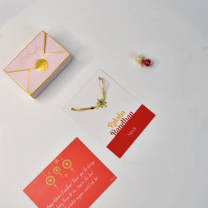 Mayii Exquisite Turtle Rakhi Pack of 1 with Roli Chawal and Greeting card combo for Raksha Bandhan and Gifting - Mayii - Mayii