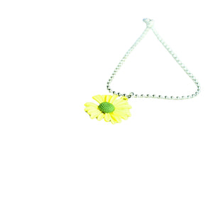 Mayii Flower Pendant Necklace Silver and Yellow Stainless Steel - One Size - Mayii - Mayii