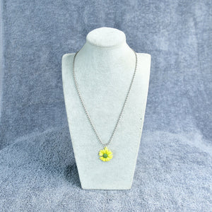 Mayii Flower Pendant Necklace Silver and Yellow Stainless Steel - One Size - Mayii - Mayii
