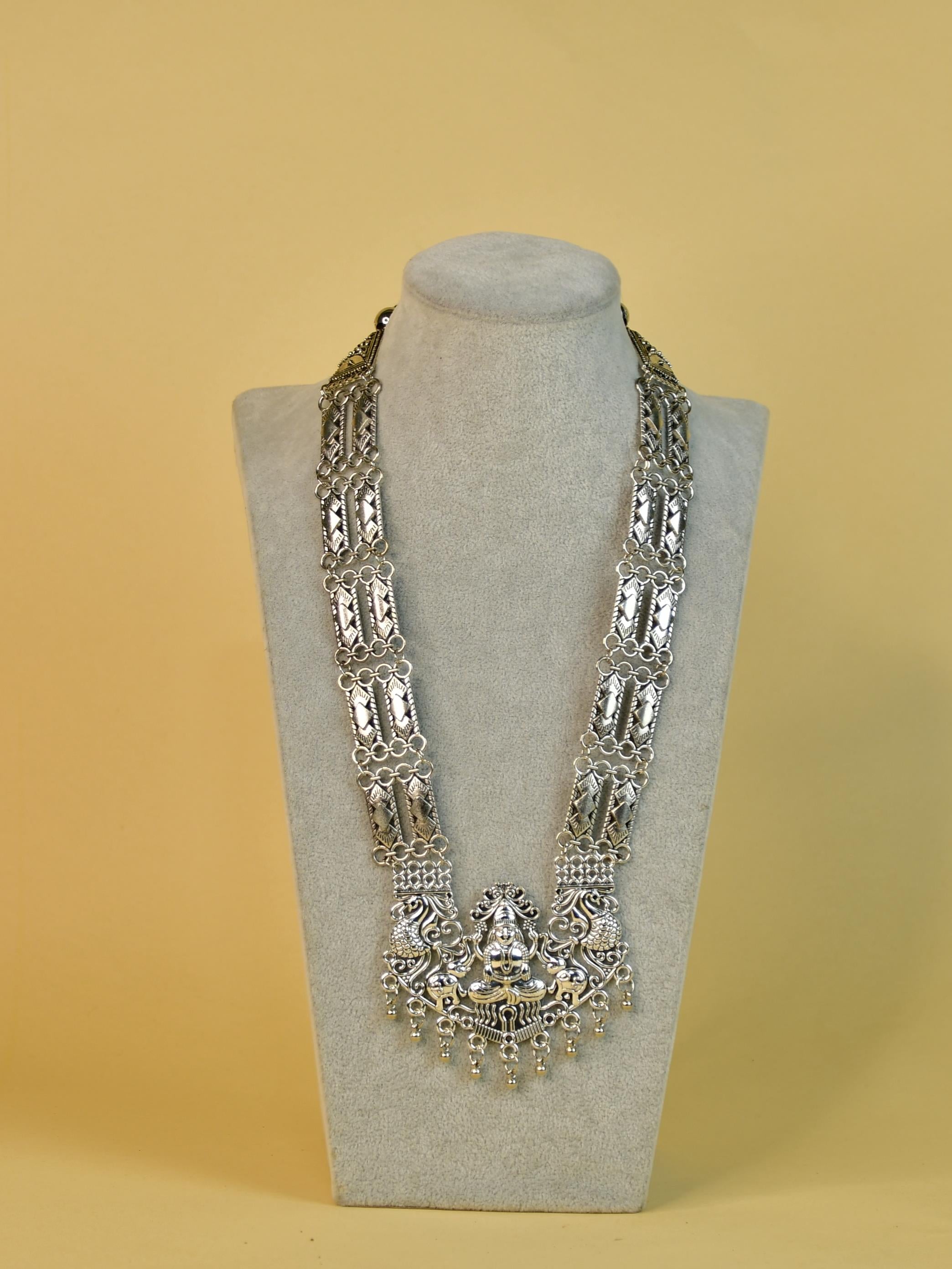 Mayii German Silver Necklace: Handcrafted God & Peacock Design - Mayii - Mayii