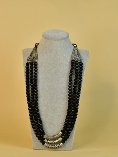 Mayii German Silver Necklace: Handcrafted Three-Strand Design