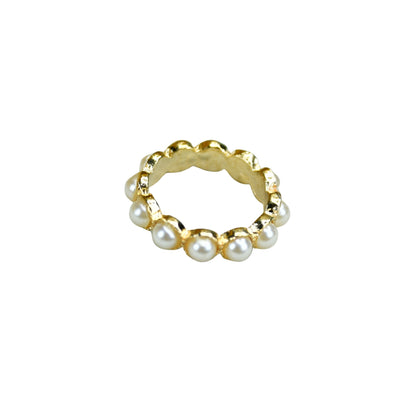 MAYII - Gold Bead Ring Stainless Steel - One Size