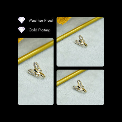MAYII- Gold Butterfly Nosepin Stainless Steel - One Size image 4