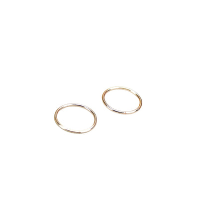 MAYII - Gold Circle Ring Set Stainless Steel - One Size