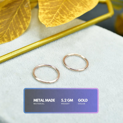 MAYII - Gold Circle Ring Set Stainless Steel - One Size