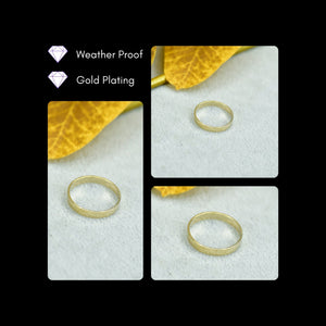 MAYII - Gold Flat Round Ring Stainless Steel - One Size - Mayii - Mayii