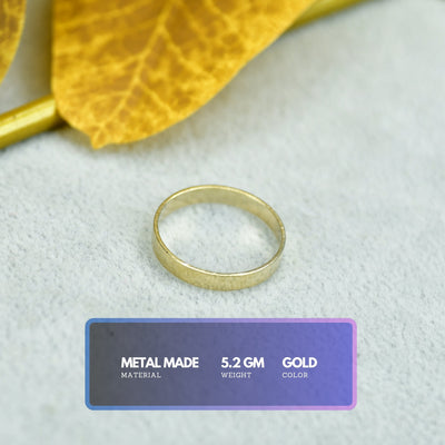 MAYII - Gold Flat Round Ring Stainless Steel - One Size