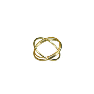 MAYII - Gold Orbit Line Ring Stainless Steel - One Size - Mayii - Mayii