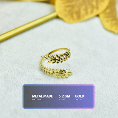 MAYII - Gold Petal Line Ring Stainless Steel - One Size image 3