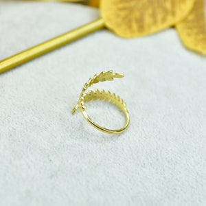 MAYII - Gold Petal Line Ring Stainless Steel - One Size - Mayii - Mayii