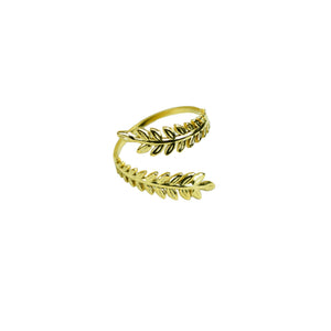 MAYII - Gold Petal Line Ring Stainless Steel - One Size - Mayii - Mayii