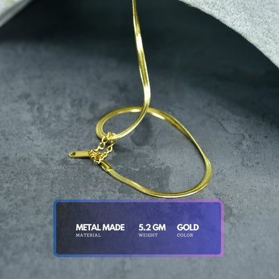 MAYII - Gold Scale Chained Necklace Stainless Steel - One Size image 3