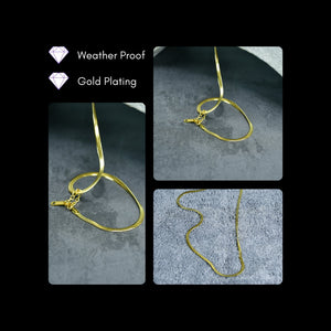 MAYII - Gold Scale Chained Necklace Stainless Steel - One Size - Mayii - Mayii